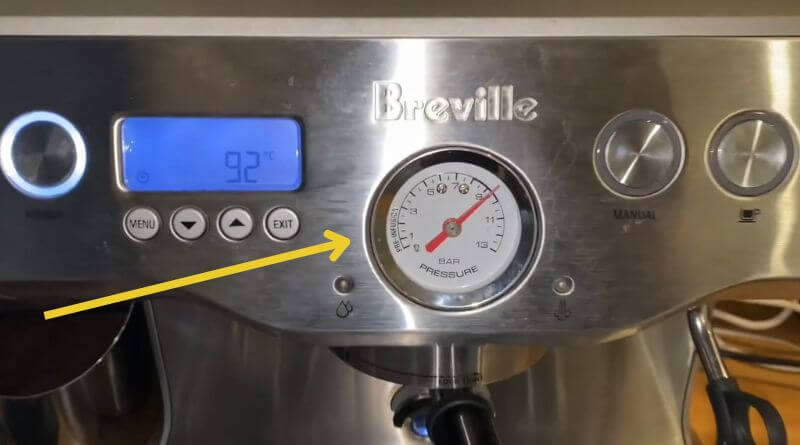 how to test pressure on breville barista express
