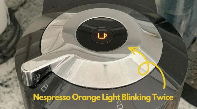 nespresso orange light blinking twice