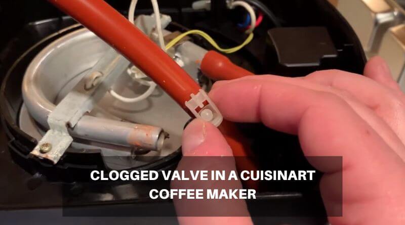 cuisinart coffee maker clogged valve