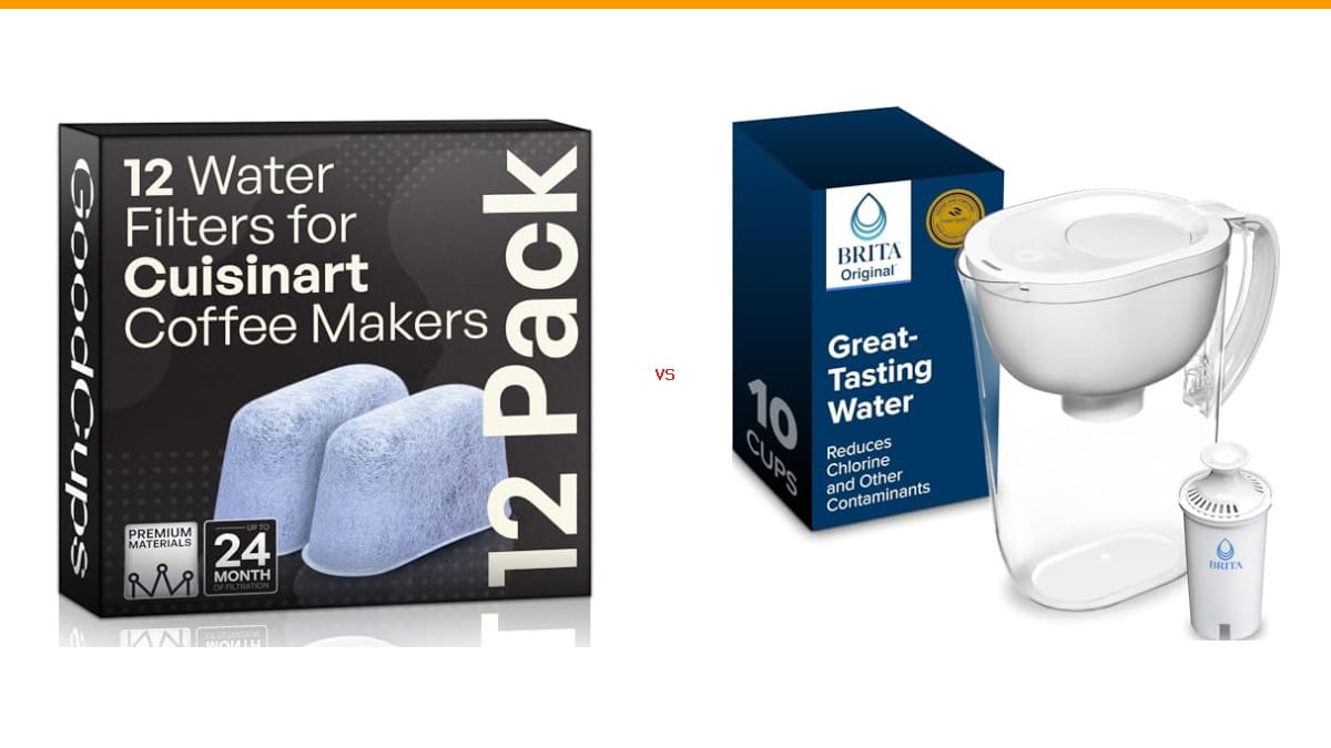 coffee machine water filter vs filtered water pitcher