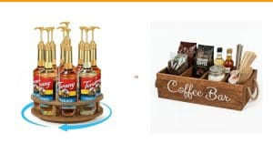 coffee syrup organizer vs coffee station organizer