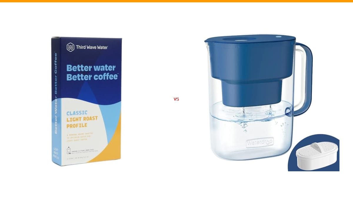 coffee water mineral packets vs water filter pitcher for coffee