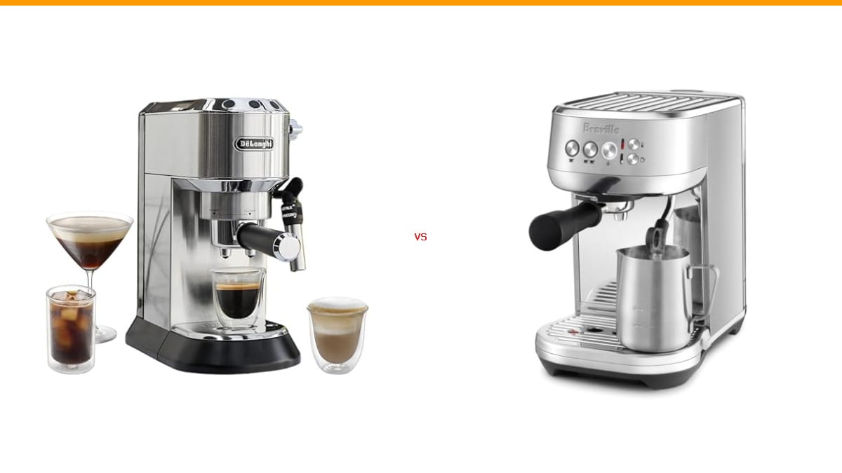 DeLonghi Dedica accessories vs Breville Bambino accessories