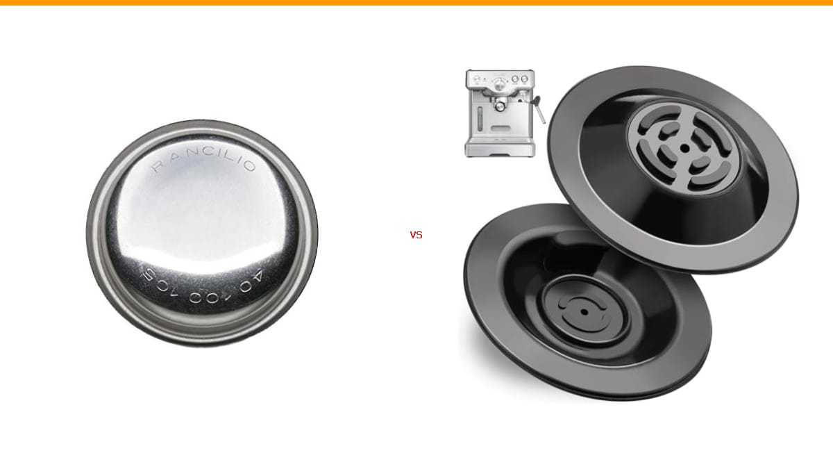 espresso blind filter basket vs espresso cleaning disc