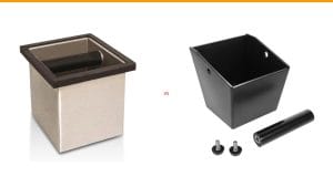 espresso knock box vs coffee grounds bin