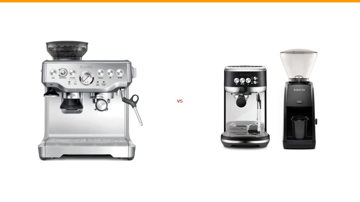 espresso machine with grinder vs separate espresso machine and grinder
