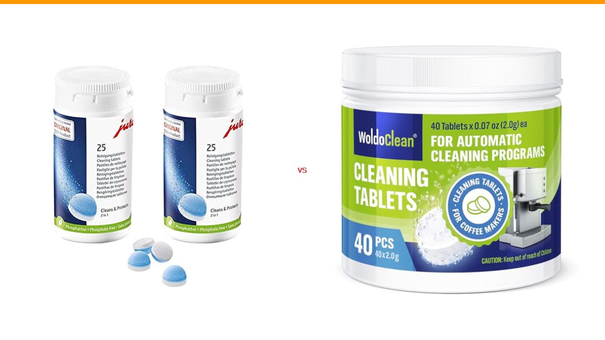 Jura cleaning supplies vs universal espresso cleaning supplies