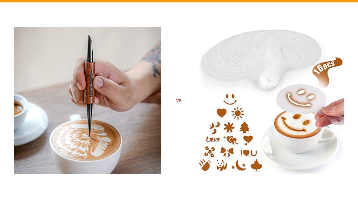 latte art pen vs latte art stencil