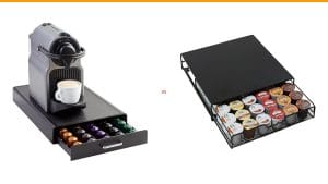 Nespresso pod holder vs K cup holder